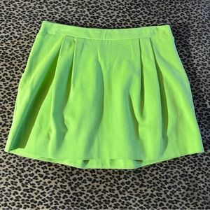 Diane Von Furstenburg Electric Lime Mini Skirt